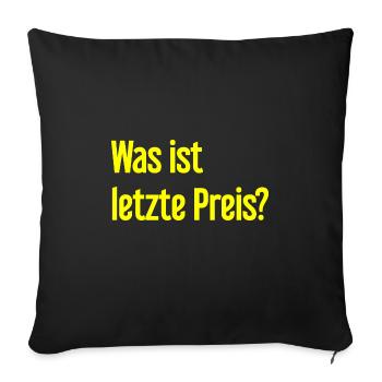 What is last price? - Sofa pillowcase 17,3'' x 17,3'' (45 x 45 cm) - black - Front