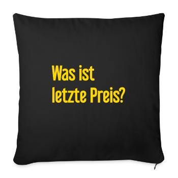 What is last price? - Sofa pillowcase 17,3'' x 17,3'' (45 x 45 cm) - black - Front