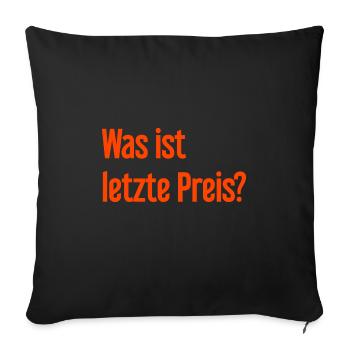 What is last price? - Sofa pillowcase 17,3'' x 17,3'' (45 x 45 cm) - black - Front