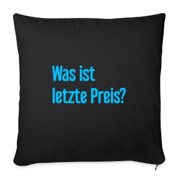 What is last price? - Sofa pillowcase 17,3'' x 17,3'' (45 x 45 cm) - black - Front