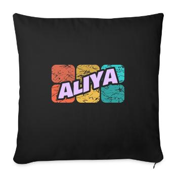 Gift for Aliya - Sofa pillowcase 17,3'' x 17,3'' (45 x 45 cm) - black - Front