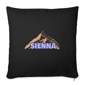 La terre de Sienne comme idée cadeau - Housse de coussin décorative 45 x 45 cm - noir - Devant