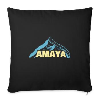 Woman's name Amaya - Sofa pillowcase 17,3'' x 17,3'' (45 x 45 cm) - black - Front