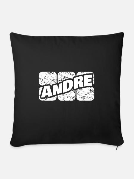 Andre - Sofakissenbezug 45 x 45 cm - Schwarz