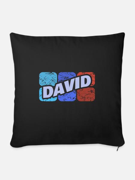 David als David - Sofakissenbezug 45 x 45 cm - Schwarz