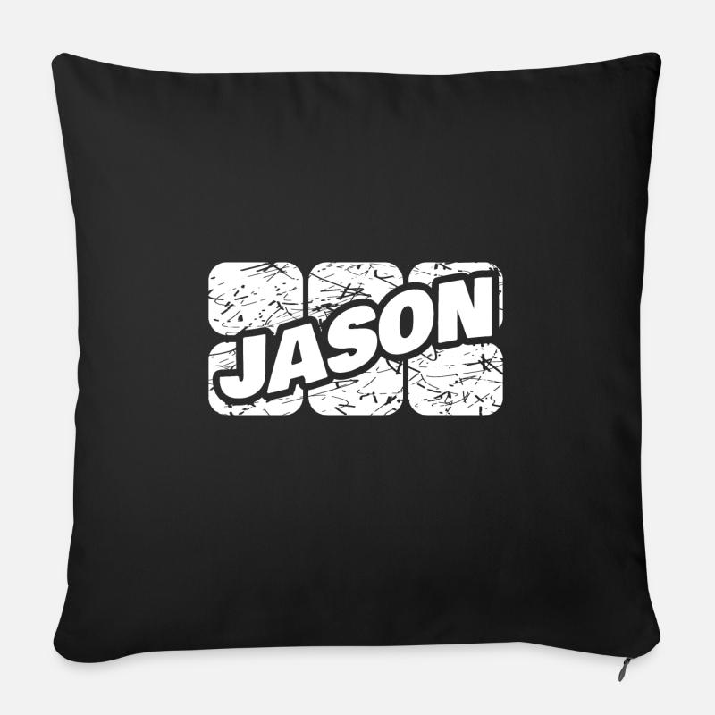 Jason - Sofakissenbezug 45 x 45 cm - Schwarz