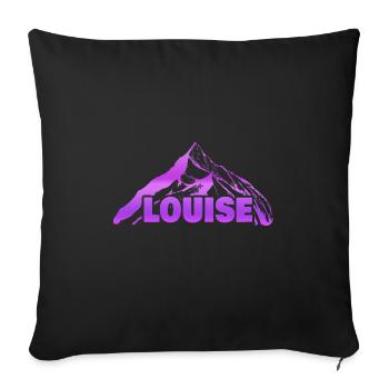 Mount Louise - Sofa pillowcase 17,3'' x 17,3'' (45 x 45 cm) - black - Front