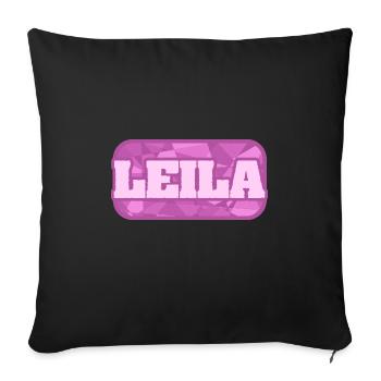 Health Leila - Sofa pillowcase 17,3'' x 17,3'' (45 x 45 cm) - black - Front