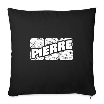 Pierre - Housse de coussin décorative 45 x 45 cm - noir - Devant