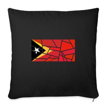 Country Flag East Timor Timor Leste - Sofa pillowcase 17,3'' x 17,3'' (45 x 45 cm) - black - Front