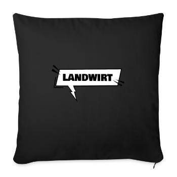 Farmer - Sofa pillowcase 17,3'' x 17,3'' (45 x 45 cm) - black - Front