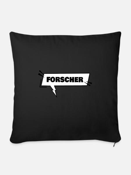Forscher - Sofakissenbezug 45 x 45 cm - Schwarz