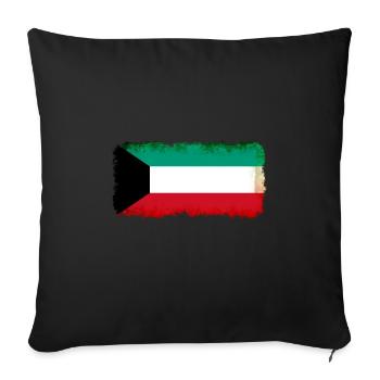 Le Koweït comme drapeau - Housse de coussin décorative 45 x 45 cm - noir - Devant