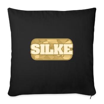 Silke als Gesundheit - Sofakissenbezug 45 x 45 cm - Schwarz - Vorne