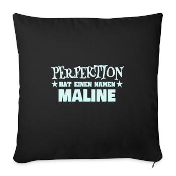 Geschenk für Maline - Sofakissenbezug 45 x 45 cm - Schwarz - Vorne