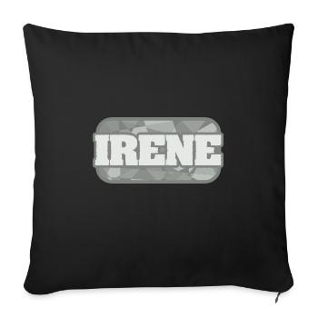 Irene as health - Sofa pillowcase 17,3'' x 17,3'' (45 x 45 cm) - black - Front