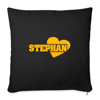 Gold Stephan - Sofakissenbezug 45 x 45 cm - Schwarz - Vorne