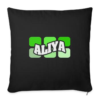 Aliya - Sofa pillowcase 17,3'' x 17,3'' (45 x 45 cm) - black - Front