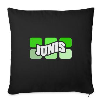 Name Junis - Sofakissenbezug 45 x 45 cm - Schwarz - Vorne