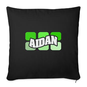 Gift for Aidan - Sofa pillowcase 17,3'' x 17,3'' (45 x 45 cm) - black - Front