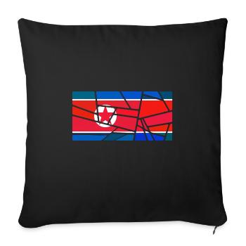 Corée du Nord Corée du Nord - Housse de coussin décorative 45 x 45 cm - noir - Devant