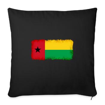 Guinea Bissau - Sofa pillowcase 17,3'' x 17,3'' (45 x 45 cm) - black - Front