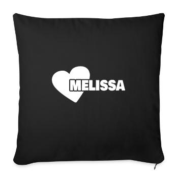 Naissance Melissa - Housse de coussin décorative 45 x 45 cm - noir - Devant