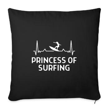 Surfen Surfer Lustige Spürche Geschenk - Sofakissenbezug 45 x 45 cm - Schwarz - Vorne
