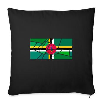 First name Dominica - Sofa pillowcase 17,3'' x 17,3'' (45 x 45 cm) - black - Front