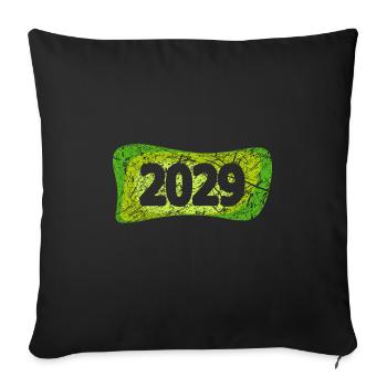 2029 - Sofa pillowcase 17,3'' x 17,3'' (45 x 45 cm) - black - Front