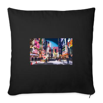 Akihabara, Tokyo, Japon - Housse de coussin décorative 45 x 45 cm - noir - Devant