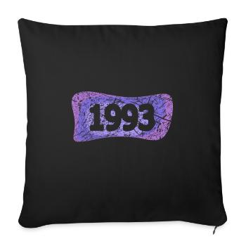 1993 - Sofa pillowcase 17,3'' x 17,3'' (45 x 45 cm) - black - Front