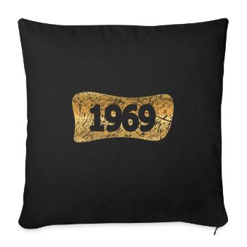 Gold Bar 1969 - Sofa pillowcase 17,3'' x 17,3'' (45 x 45 cm) - black - Front