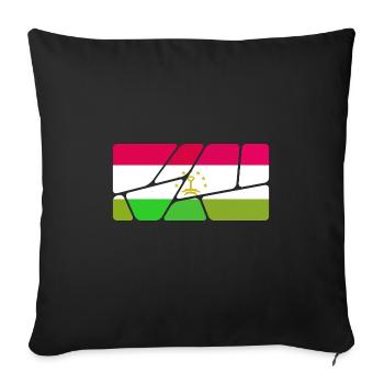 Gift for Tajikistan - Sofa pillowcase 17,3'' x 17,3'' (45 x 45 cm) - black - Front