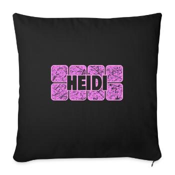 Wife Heidi - Sofa pillowcase 17,3'' x 17,3'' (45 x 45 cm) - black - Front