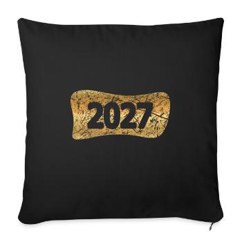 2027 - Sofa pillowcase 17,3'' x 17,3'' (45 x 45 cm) - black - Front