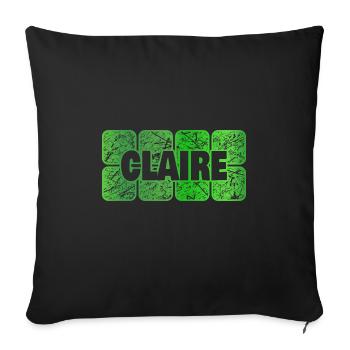 Claire - Housse de coussin décorative 45 x 45 cm - noir - Devant
