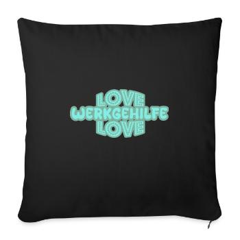 Assistant - Sofa pillowcase 17,3'' x 17,3'' (45 x 45 cm) - black - Front