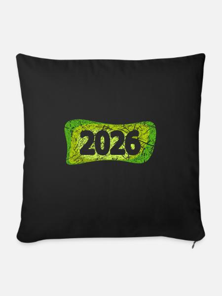 2026 - Sofakissenbezug 45 x 45 cm - Schwarz