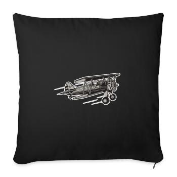 Avion Avion - Housse de coussin décorative 45 x 45 cm - noir - Devant