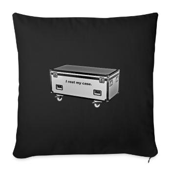 I rest My Case - Sofa pillowcase 17,3'' x 17,3'' (45 x 45 cm) - black - Front