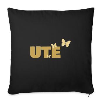 Schmetterlinge für Ute - Sofakissenbezug 45 x 45 cm - Schwarz - Vorne