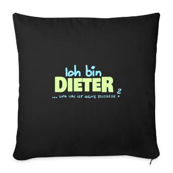 Dieter - Sofakissenbezug 45 x 45 cm - Schwarz - Vorne