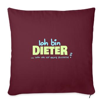 Dieter - Sofakissenbezug 45 x 45 cm - Burgunderrot - Vorne