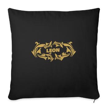 Leon - Sofa pillowcase 17,3'' x 17,3'' (45 x 45 cm) - black - Front