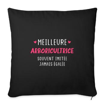 Souvent imitée meilleure arboricultrice - Housse de coussin décorative 45 x 45 cm - noir - Devant