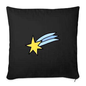 Sternschnuppe Motiv Design Selbst Gestalten Gesche - Sofakissenbezug 45 x 45 cm - Schwarz - Vorne