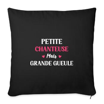 chanteuse - Housse de coussin décorative 45 x 45 cm - noir - Devant