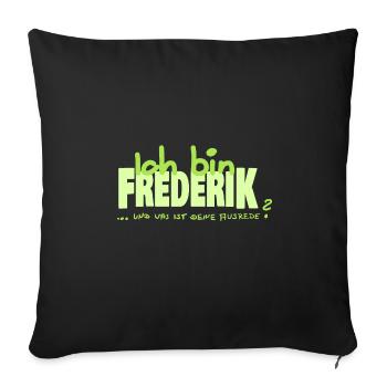 Namenschild Frederik - Sofakissenbezug 45 x 45 cm - Schwarz - Vorne