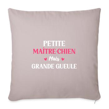 Maitre chien - Housse de coussin décorative 45 x 45 cm - taupe clair - Devant